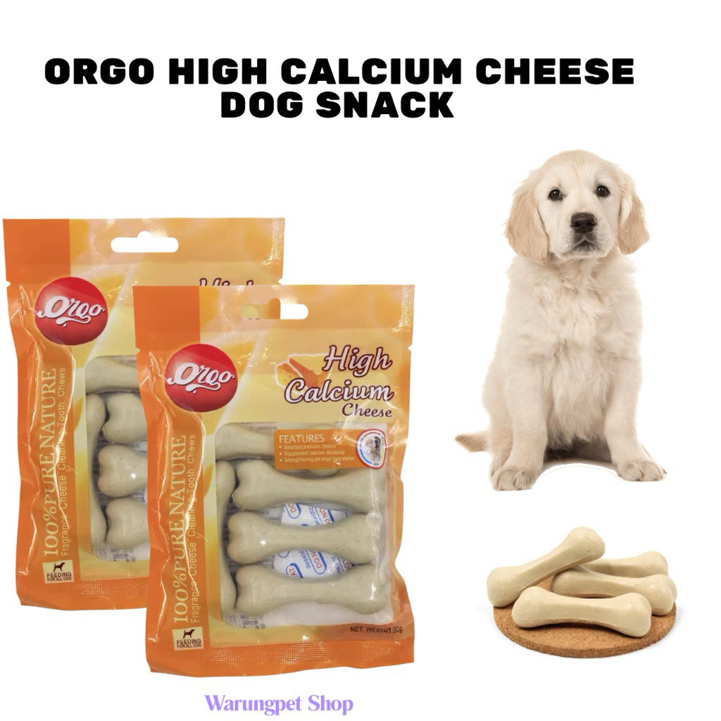 Orgo High Calcium Cheese Snack Anjing - Snack Gigit Gigitan Anjing Treat