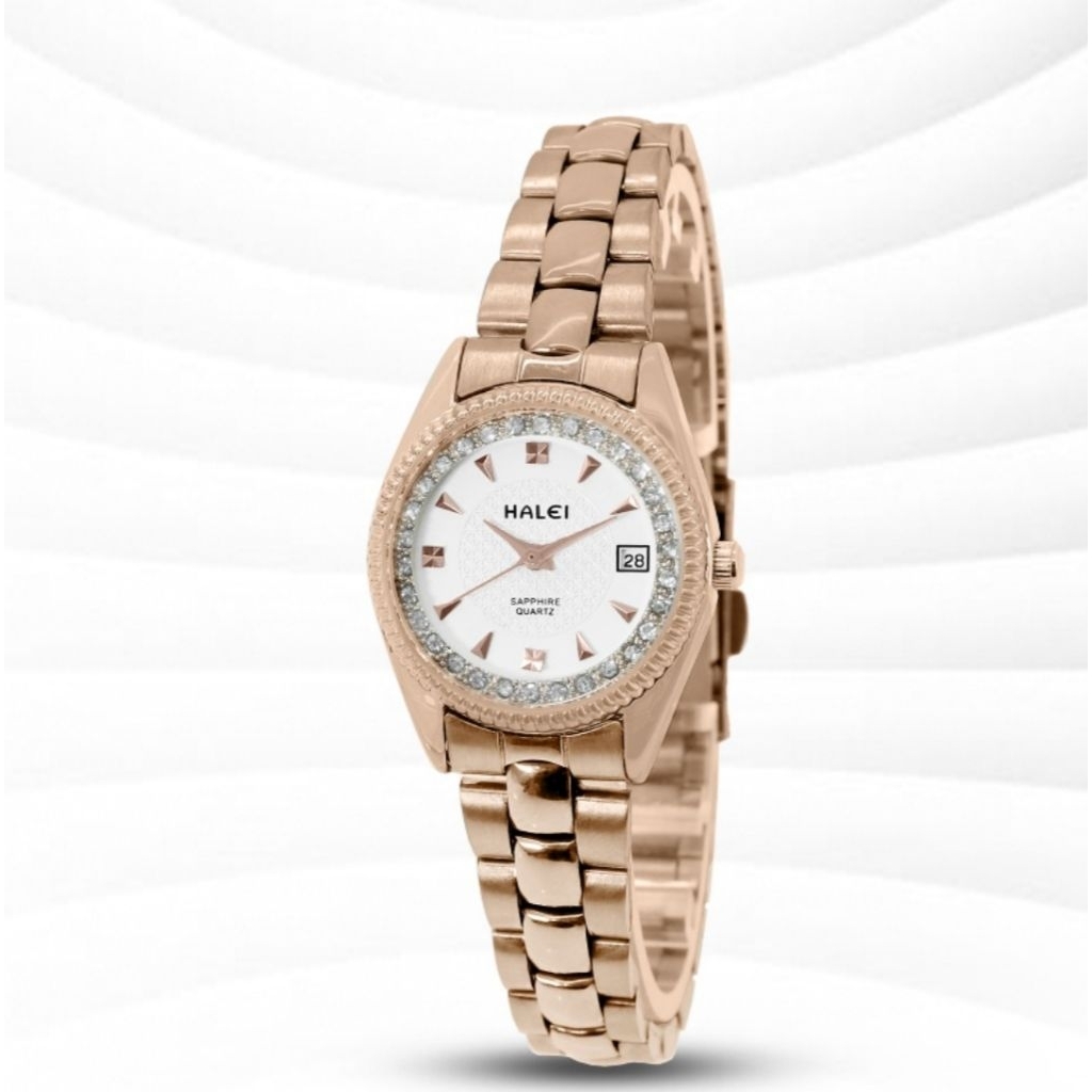 Jam Tangan Halei 591L Rantai Rosegold Wanita