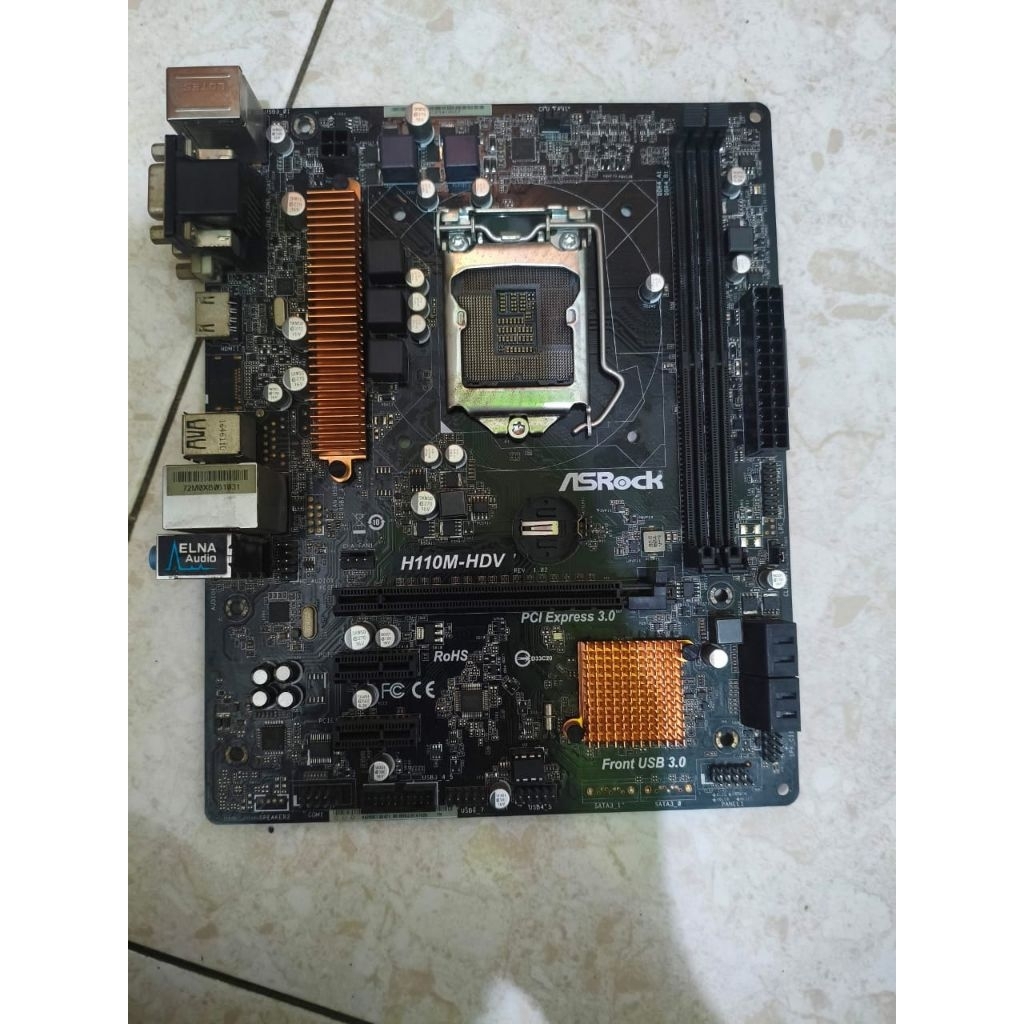 motherboard Asrock h110m gen 6 7 hdv rusak lga 1151