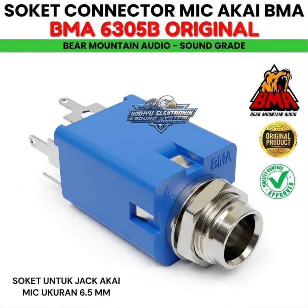 Socket TOA / Soket AKAI STEREO BMA / Soket Mic Stereo Biru BMA
