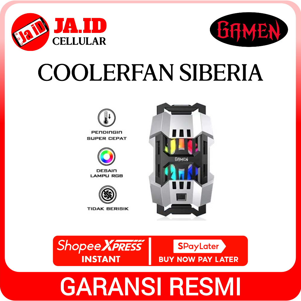 COOLER FAN GAMEN RADIATOR SIBERIA SILVER ORIGINAL RESMI