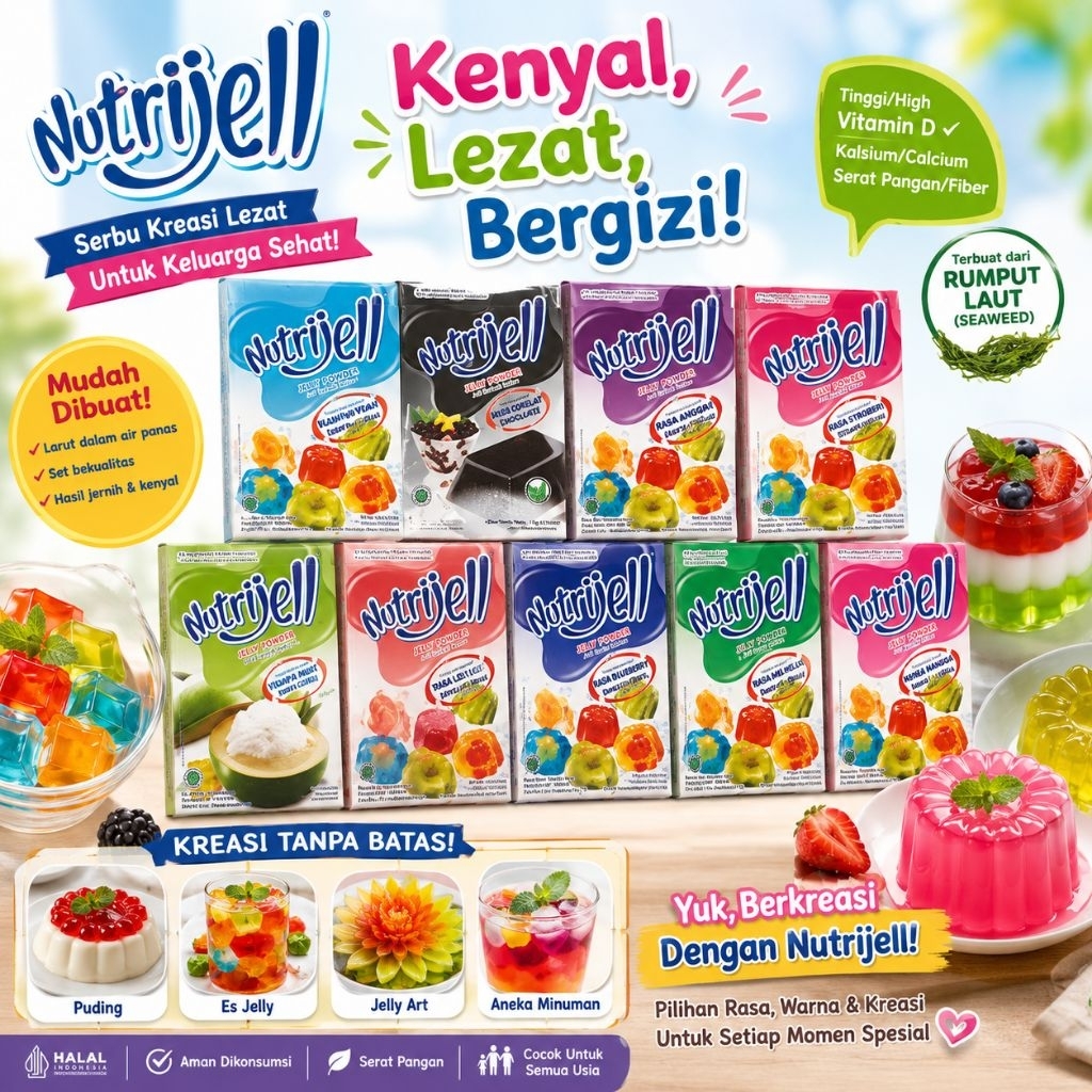 Nutrijel Agar-agar Nutrijel jelly Ekonomis 10gram