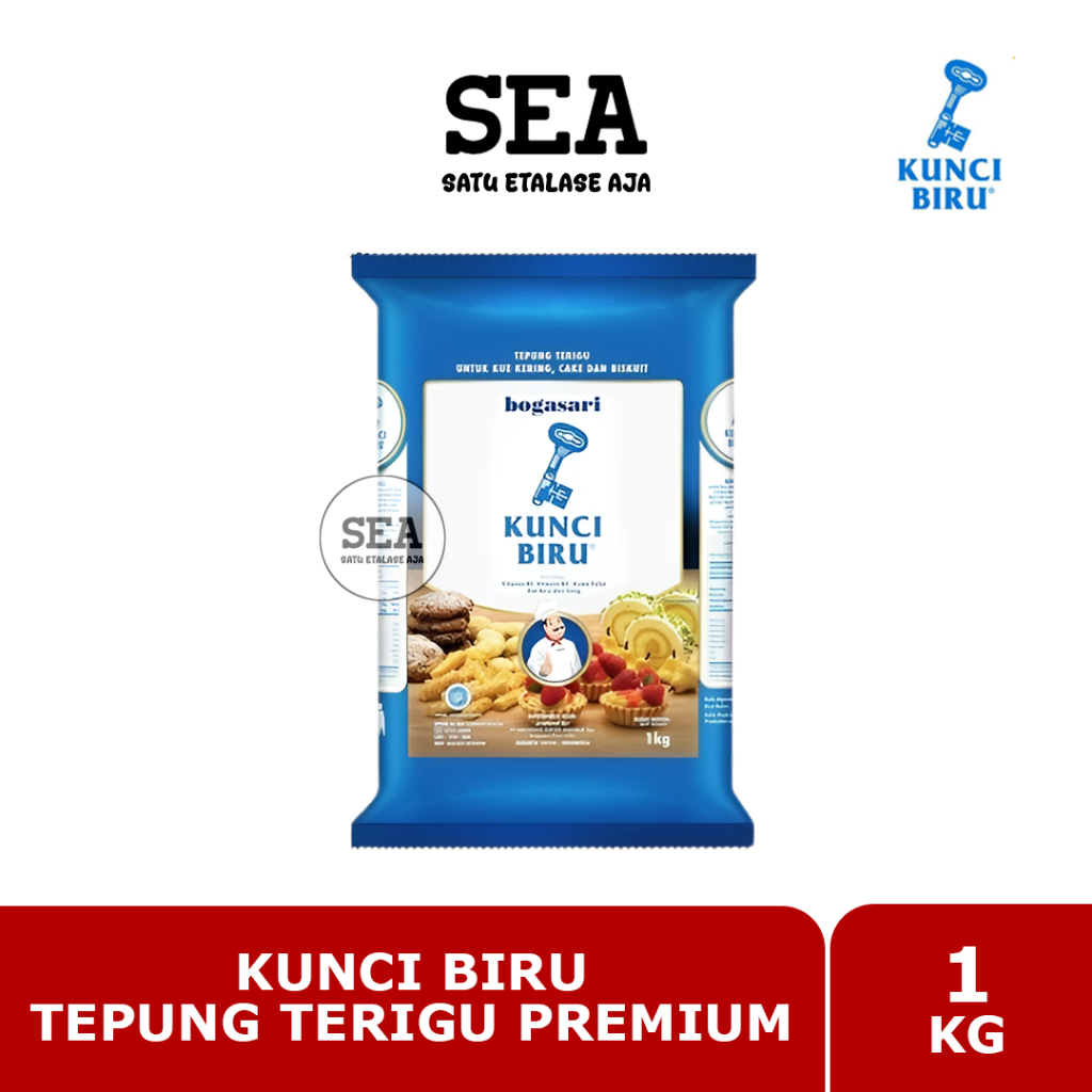 KUNCI BIRU Tepung Terigu 1000g | Tepung Terigu KUNCI BIRU 1000gr | KUNCI BIRU Tepung Terigu Premium 