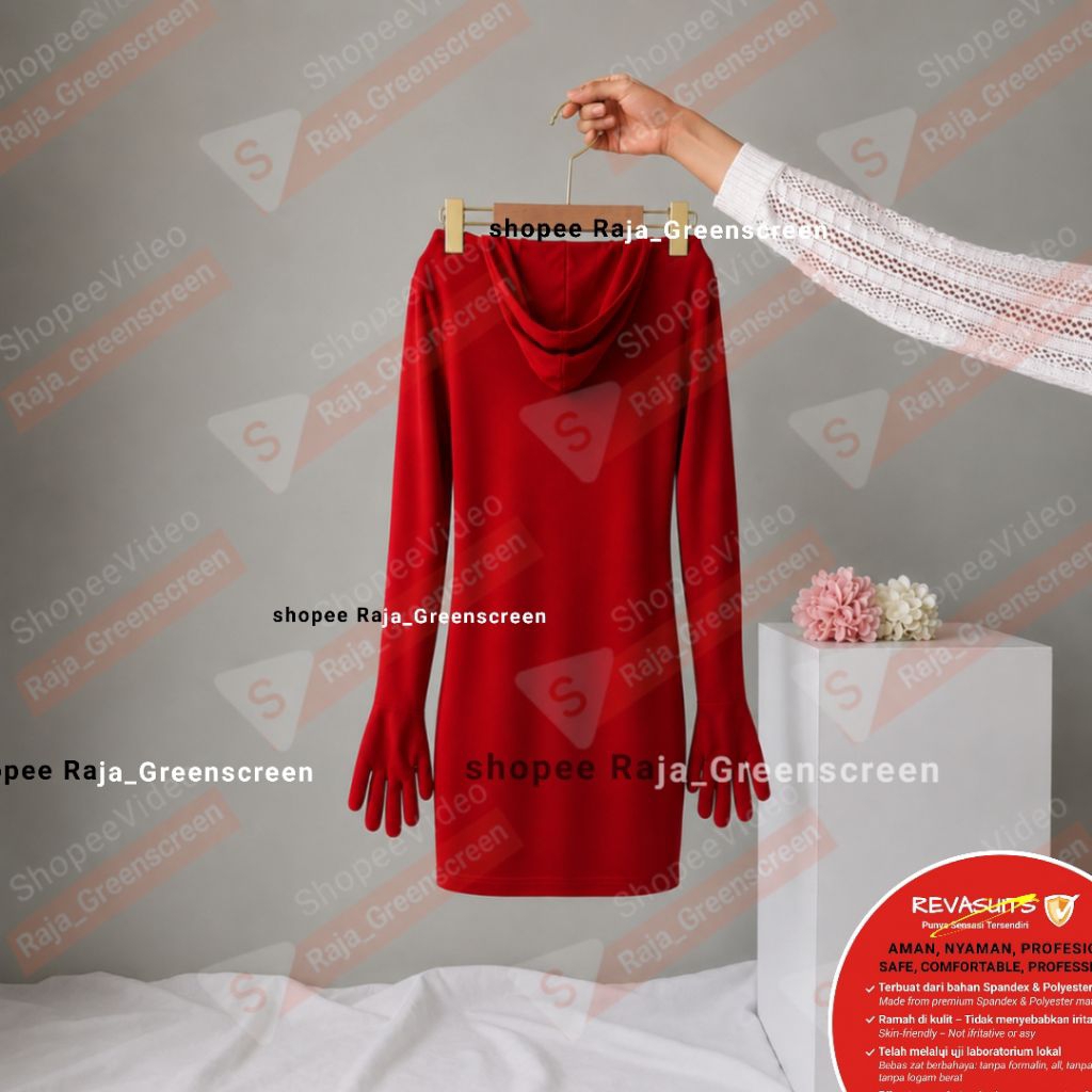 Kostum zentai mini dress cosplay bodycon full cover videografi fotografi