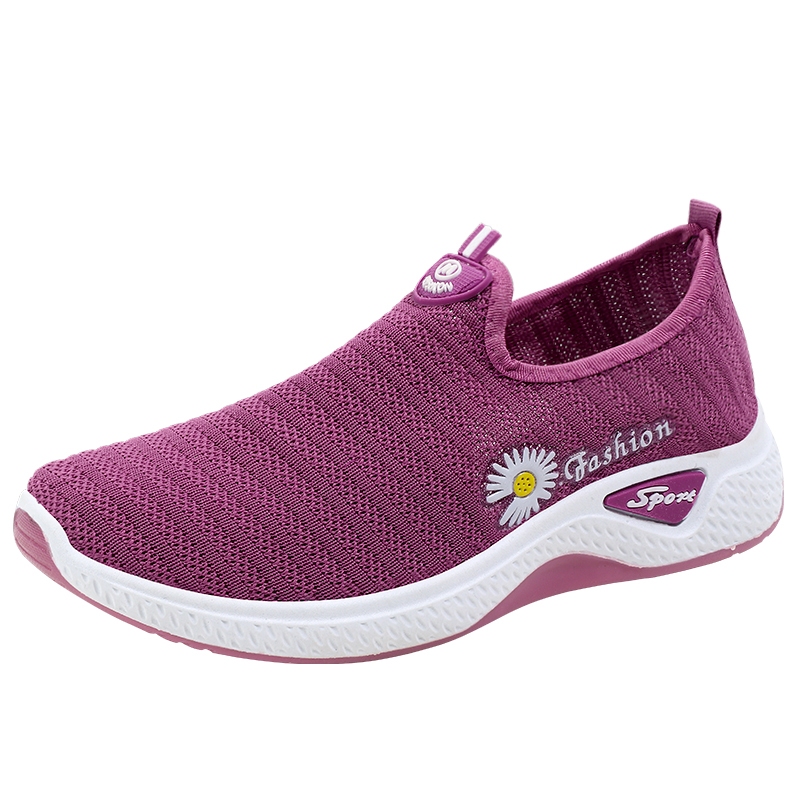 ASG NIAGA, SEPATU SNEAKERS WANITA DAISY BUNGA KEMBANG FLOWER SNEAKERS SLIPON, SW50 SW19 SW06