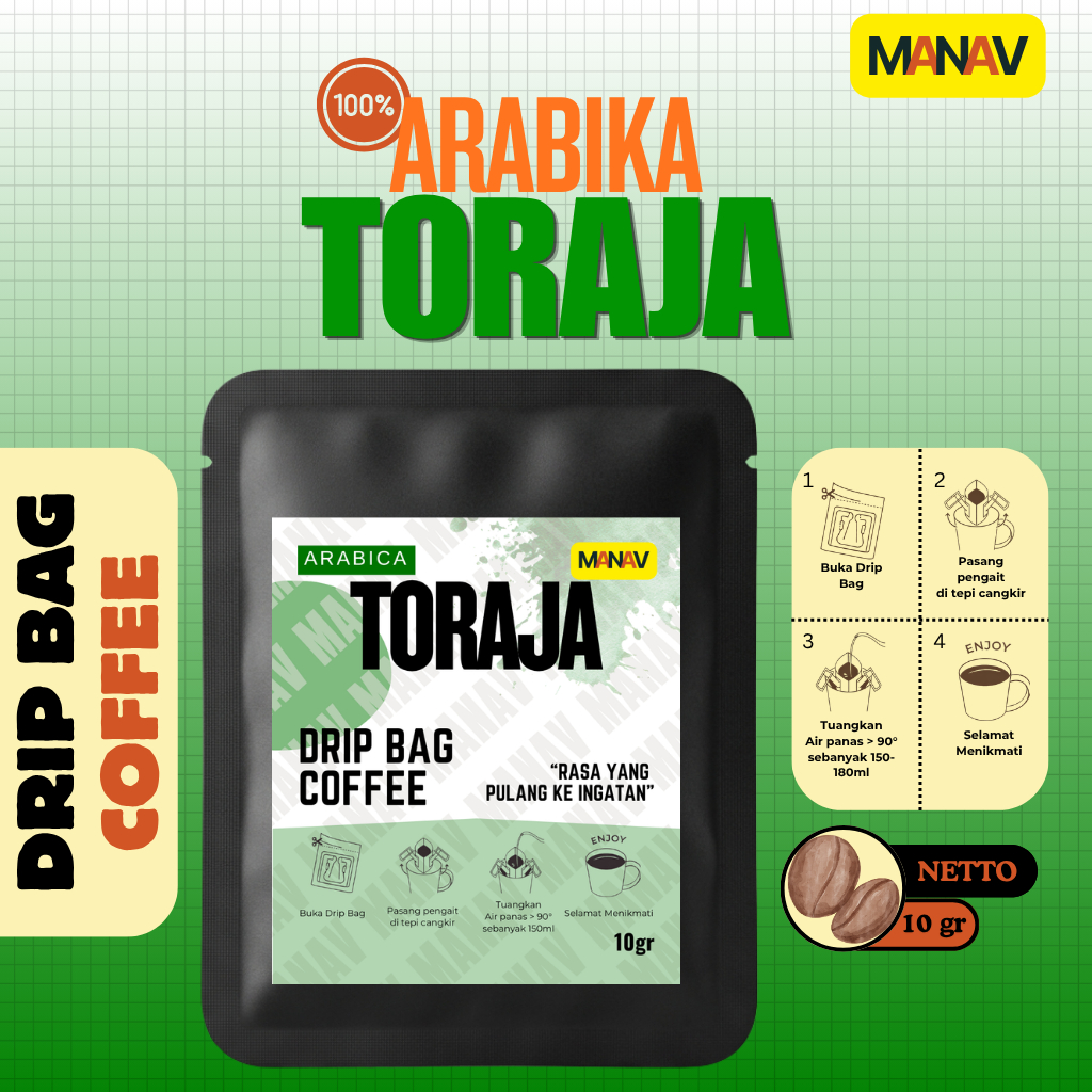 Kopi Arabika Toraja - Kopi Drip Bag / Drip Bag Coffee