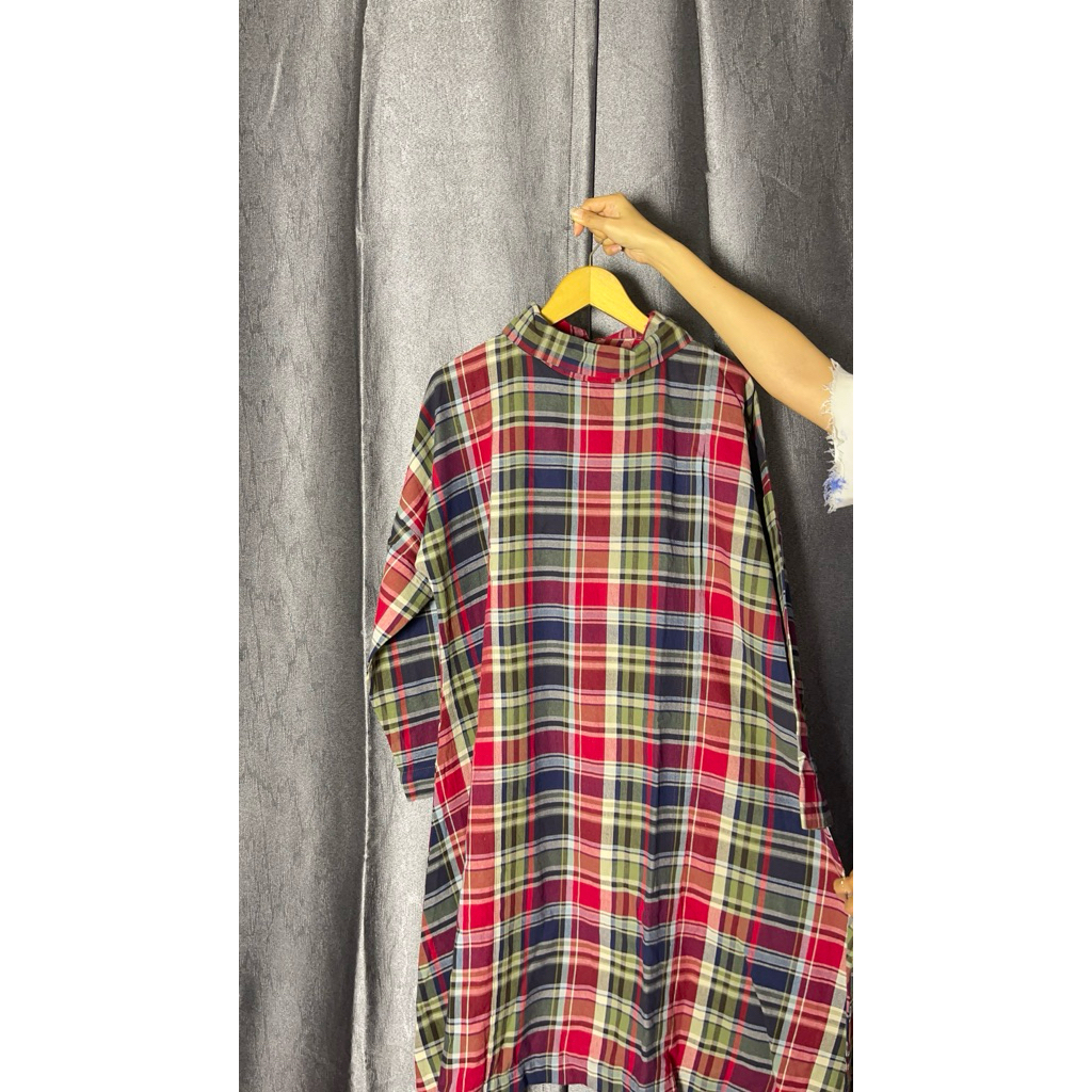 PRELOVED gamis kotak-kotak baju busui
