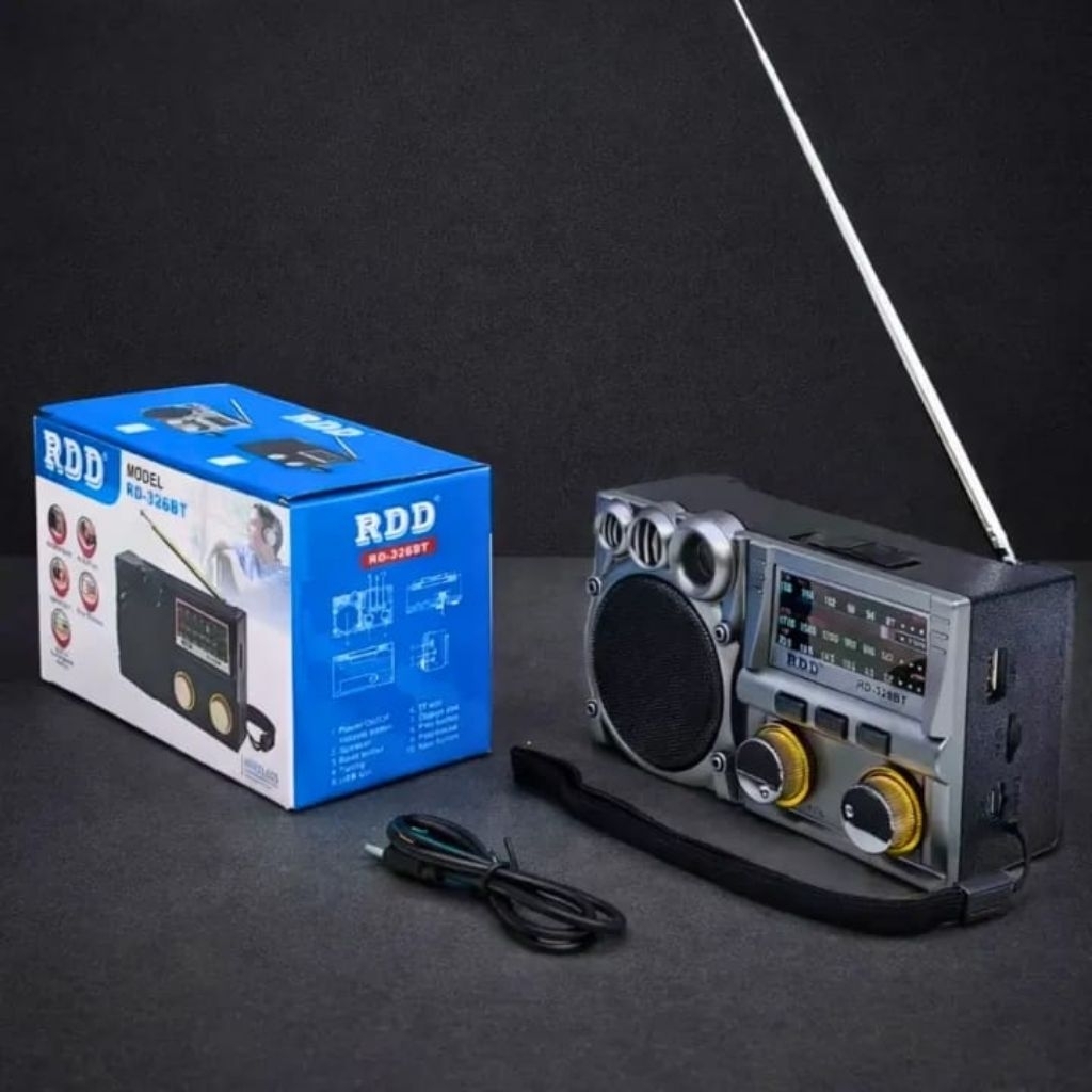 Speak Bluetooth Radio Full Bass RDD RD-326BT Salon Bluetooth Dynamic Speaker Bluetooth Full Bass