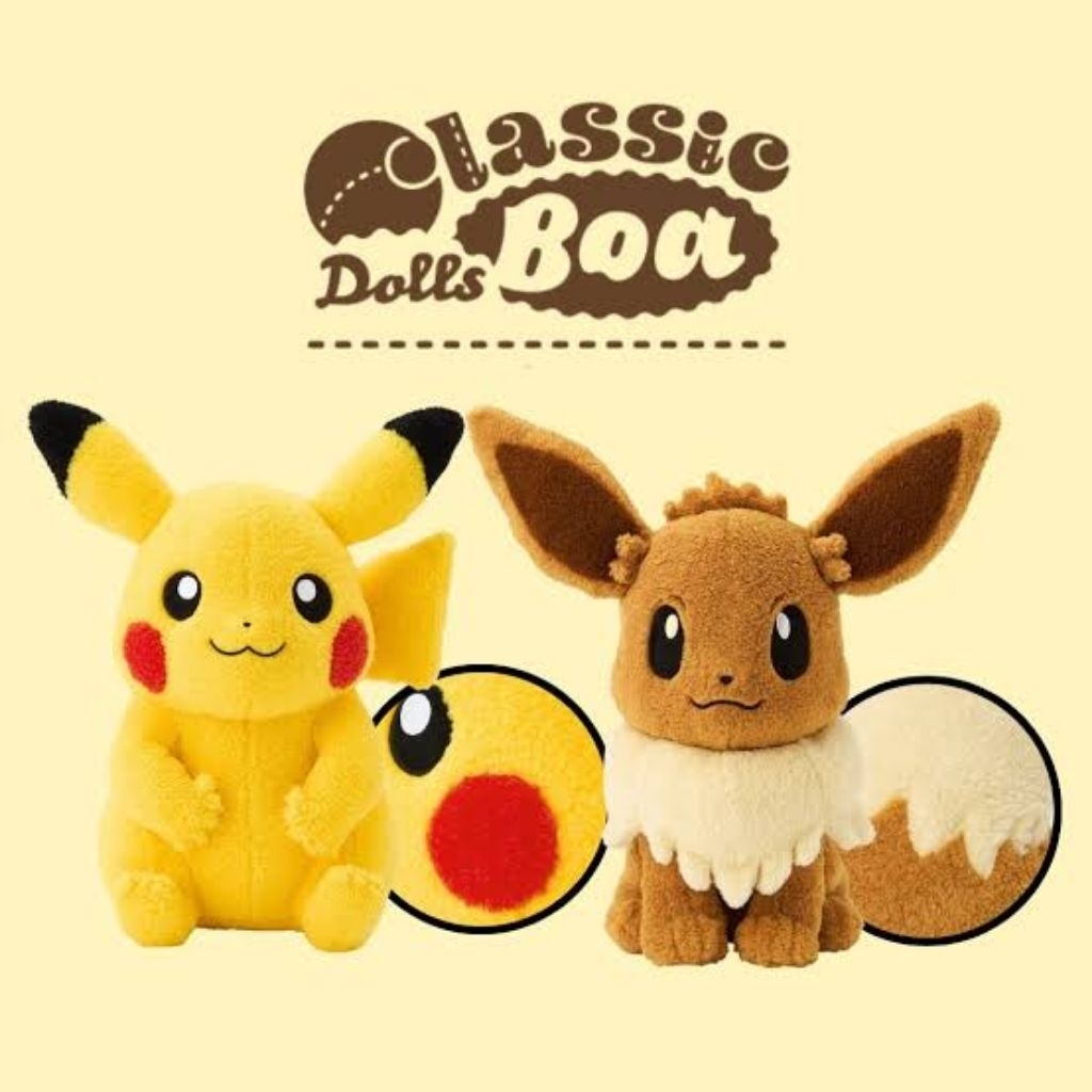 BONEKA POKEMON CENTER FLUFFY CLASSIC BOA DOLLS 2025 EEVEE JUMBO ORI PLUSH DOLL POKCEN Boneka Plush D