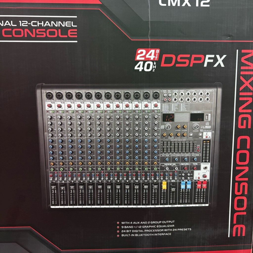 mixer audio black spider lmx 12 channel mixer 12 channel