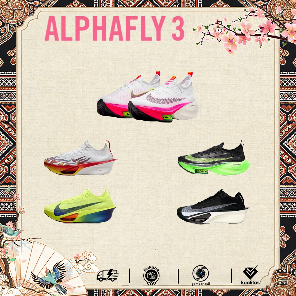 Sepatu [Air-Zoom-Alphafly-3] Unisex Pria Wanita 100% Original BNIB ZoomX Air Zoom Carbon Plate Sepat