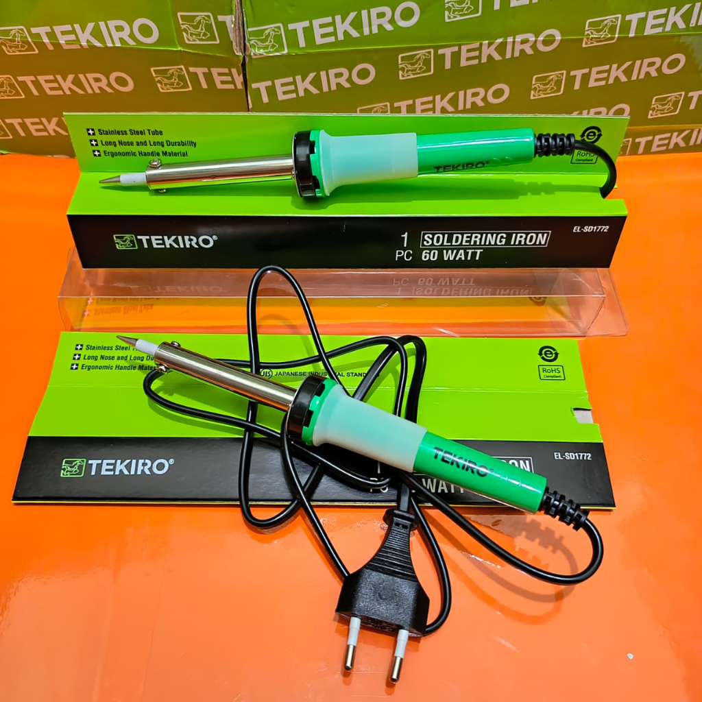 TEKIRO Solder Listrik 60 Watt Soldering Iron Berkualitas / Perkakas Solder Listrik Timah