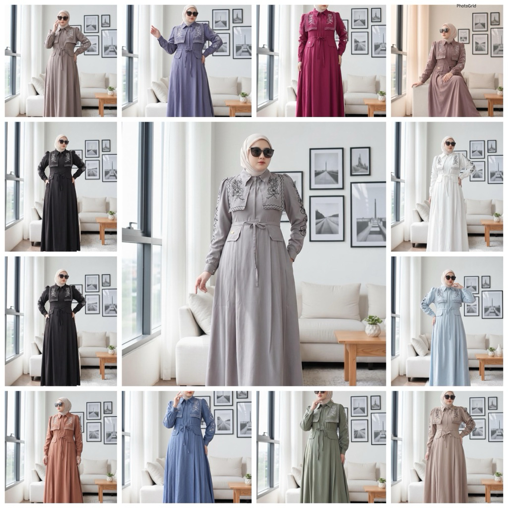 Dress BAHAN KATUN ROYAL BORDIR  by Fajar Collection