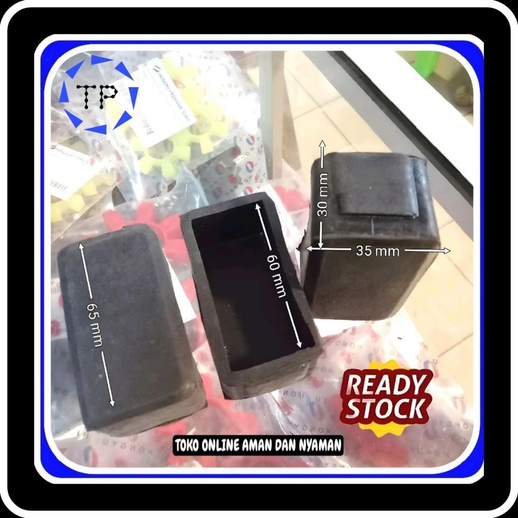 Karet Pengaman Besi Hollow 6×3/ Karet Kotak Hollow/ Sarung Hollow