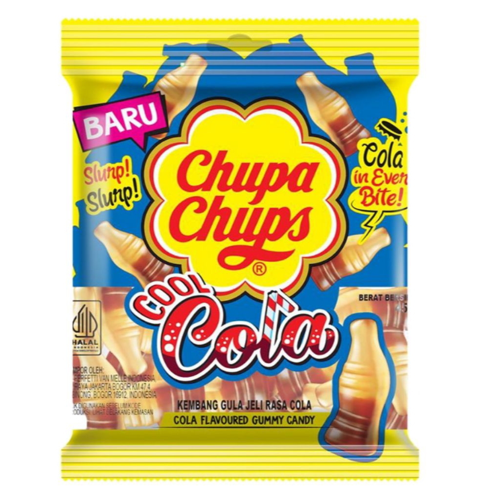 Chupa Chups Cool Cola Permen Jeli 45 g