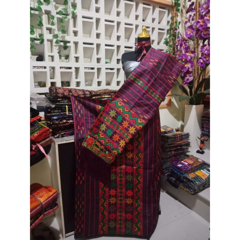 Songket selendang tapsel bordir selendang