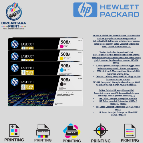 Toner HP 508A For Printer Laserjet M552 M553 M557 Original