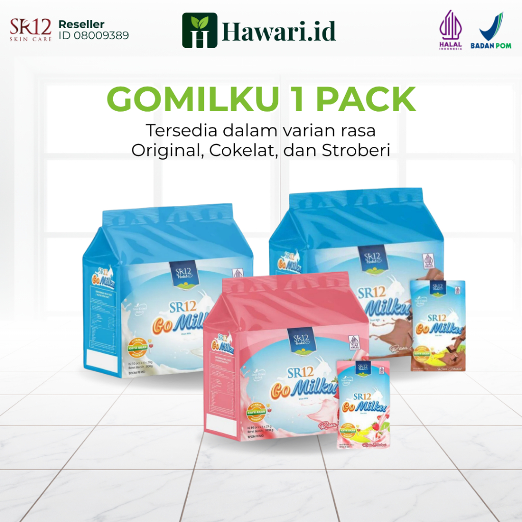 GoMilku Sachet SR12 1 Pack Besar Dus Susu Praktis Susu Kambing Travel Susu Nutrisi Anak