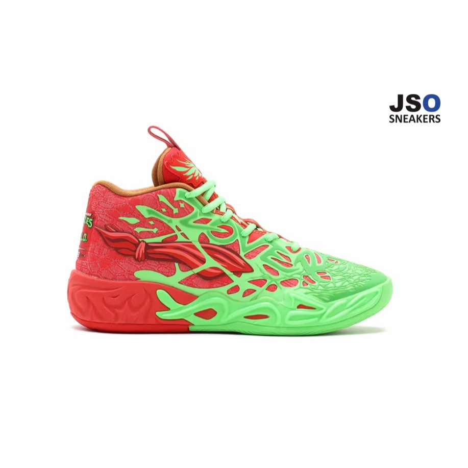 Sepatu Puma LaMelo Ball MB.04 Teenage Mutant Ninja Turtles Raphael & Donatello (SKU : 312055 01)