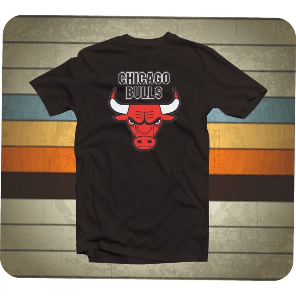 Tshirt NBA Chicago Buls Hitam