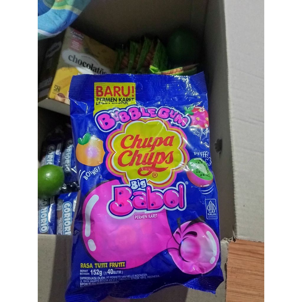 Permen Karet Big Babol Chupa Chups Aneka Rasa 40 Butir