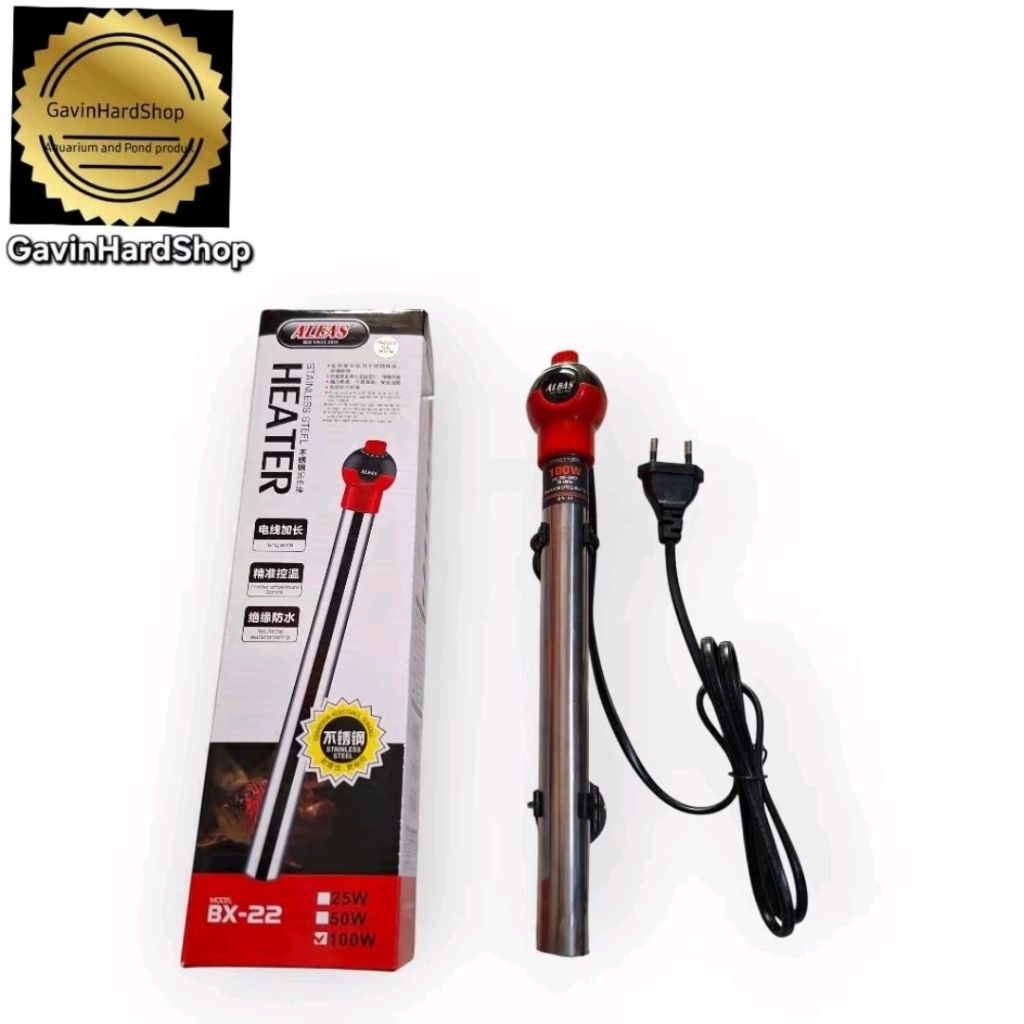 Heater stainless aquarium heater aquarium penghangat air aquarium 100 watt
