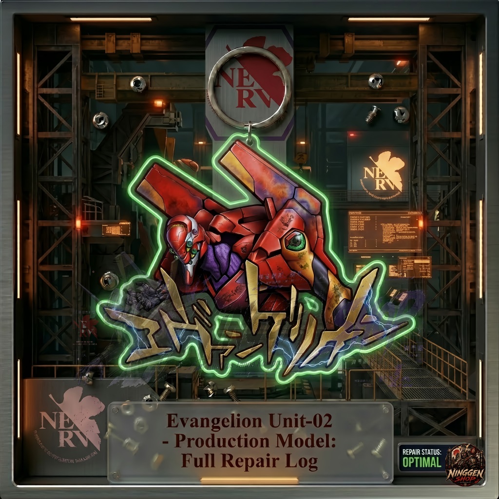 Gantungan Kunci Neon Genesis Evangelion - Unit 02 - Gantungan Kunci/HP - Keychain Acrylic