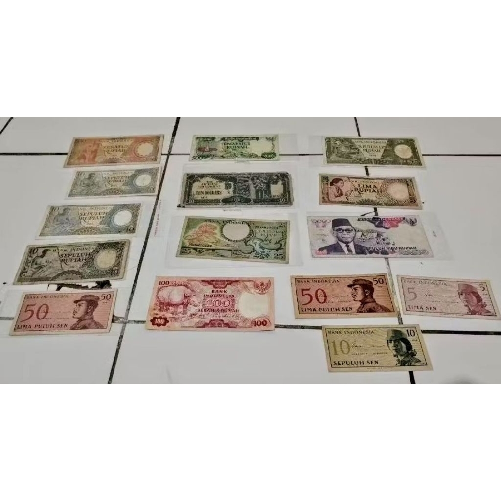 Paket Murah 19 Lembar Uang Kuno Indonesia & Sejarah - Cuma 150 Ribu