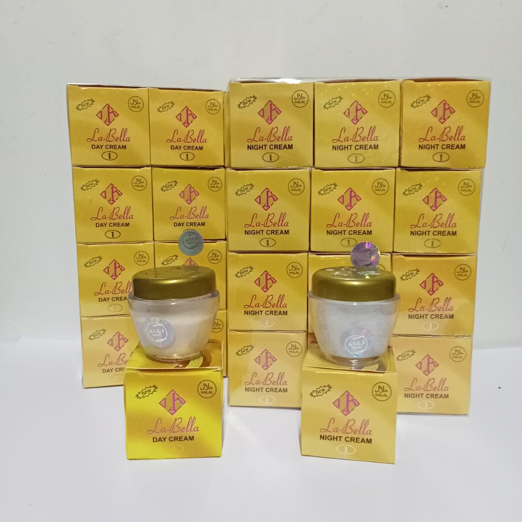 Cream Wajah Day Night Cream Labella Asli 12pcs
