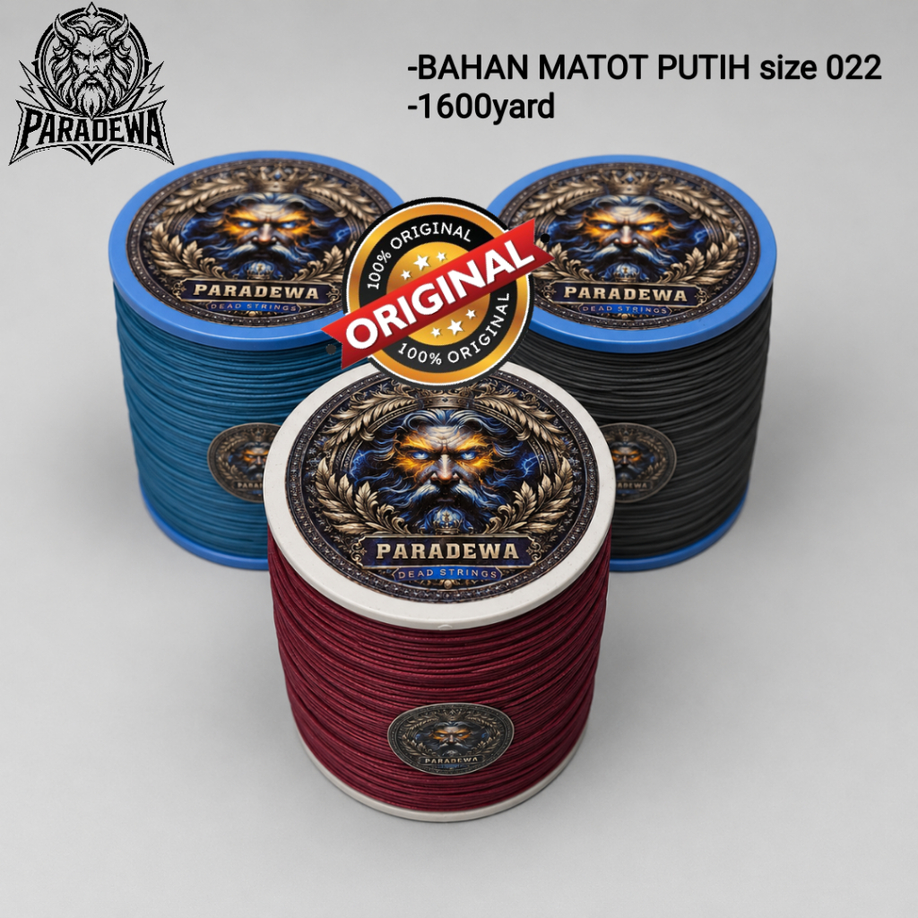 Senar Gelasan PARADEWA Original MATOT size 022 Panjang 1600yard-Bahan MATOT PUTIH