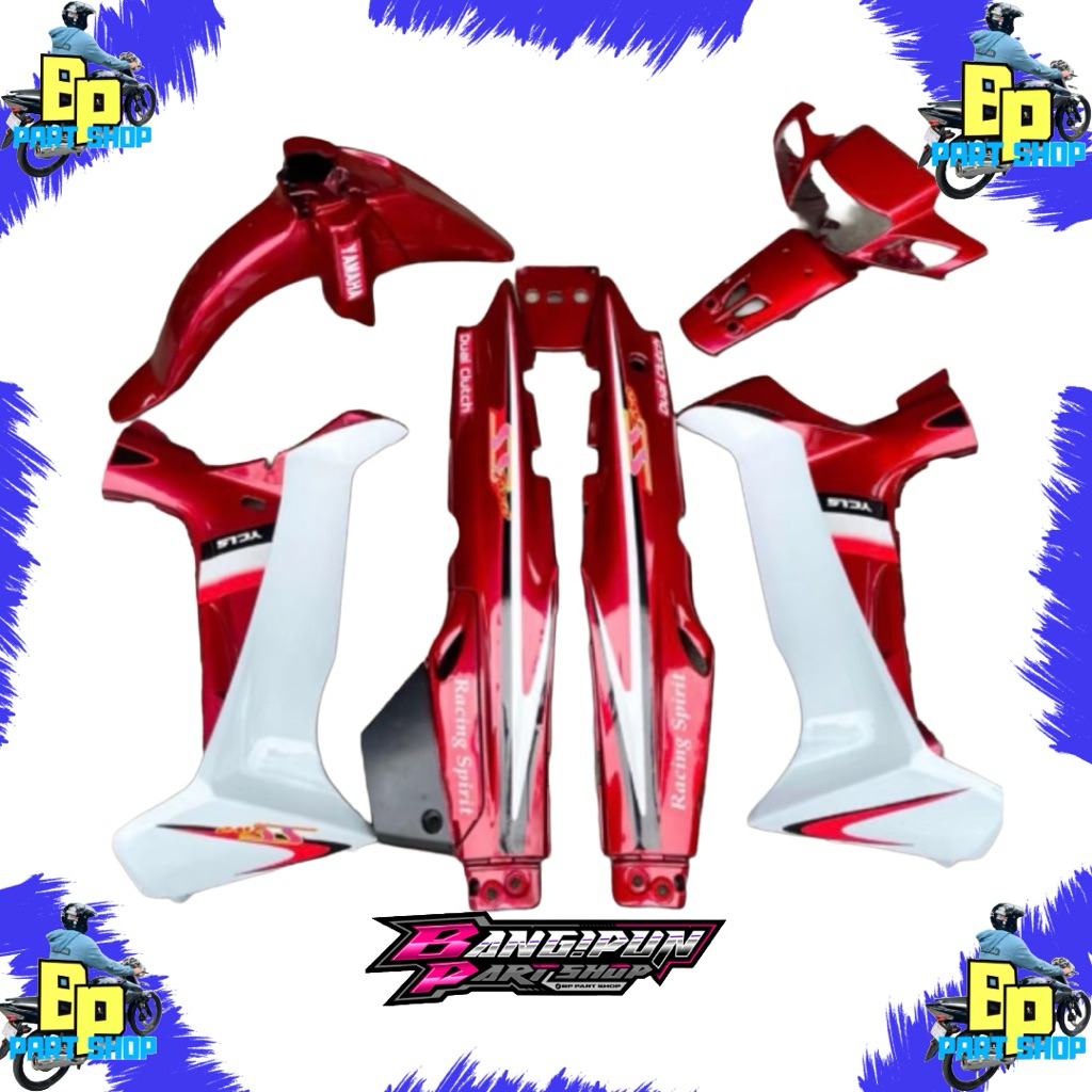 Body Set F1Z R SsTwo Merah Putih Set Stiker