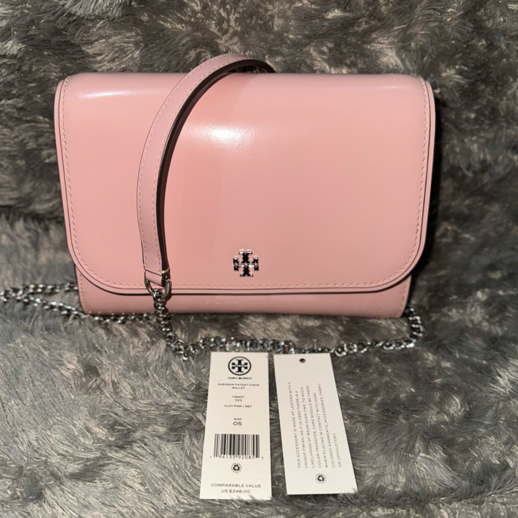 TB EMERSON CHAIN WALLET CLAY PINK