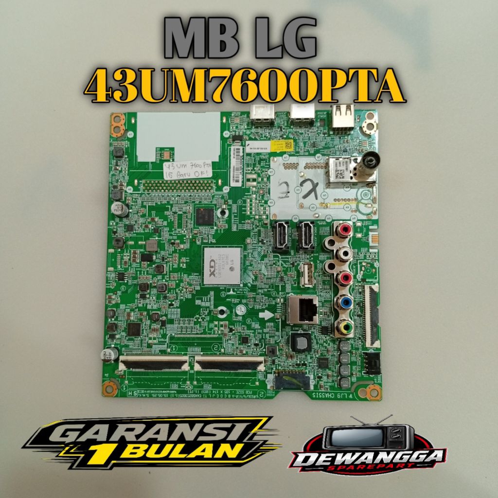 MB TV LG 43UM7600PTA - MAINBOARD MOTHERBOARD MOBO TV LED LG 43UM7600PTA - BARANG ORI SIAP PAKAI BERG