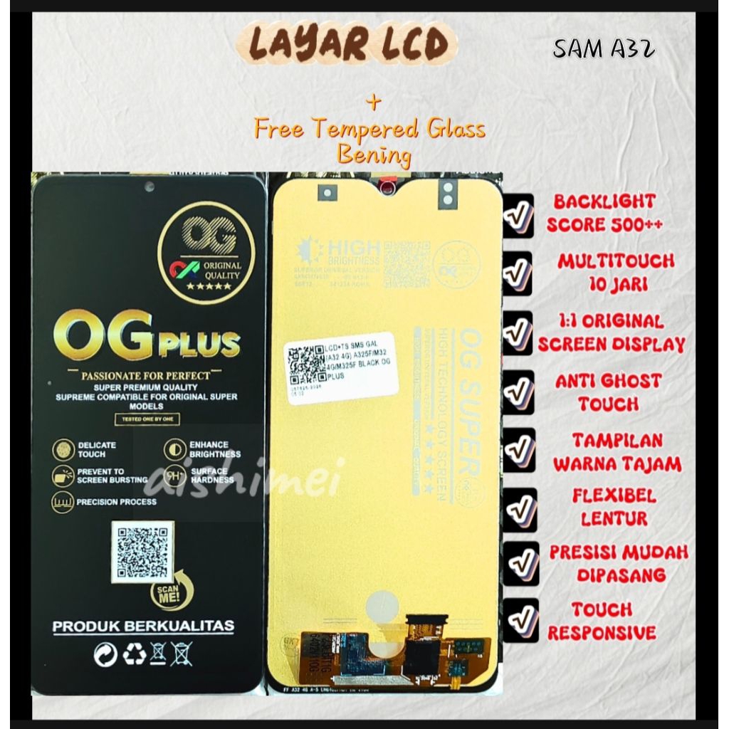 [ORIGINAL] LCD layar sentuh berkualitas SAMSUNG A32 4G/A325F/M32 4G/M325F OG