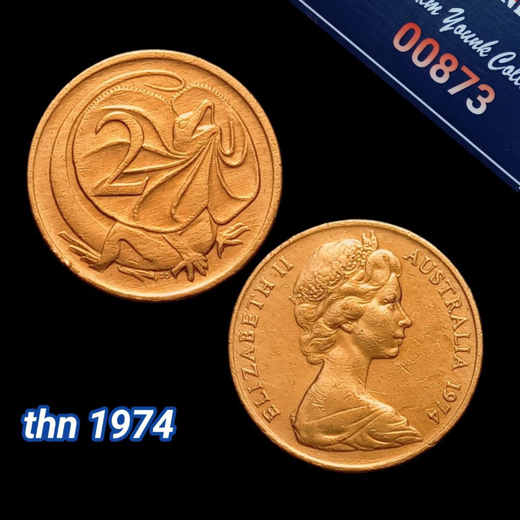 UKA074Coin 2 Cent (Australia) Elizabeth II Thn 1974 Detail Bagus Sesuai Difoto