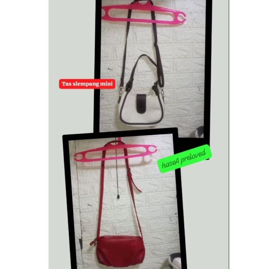 Tas slempang mini cantik tas cewek tas tali panjang pendek/ preloved