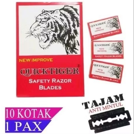 100pcs Silet Tiger Original/Mata pisau Cukur/Silet Tajam