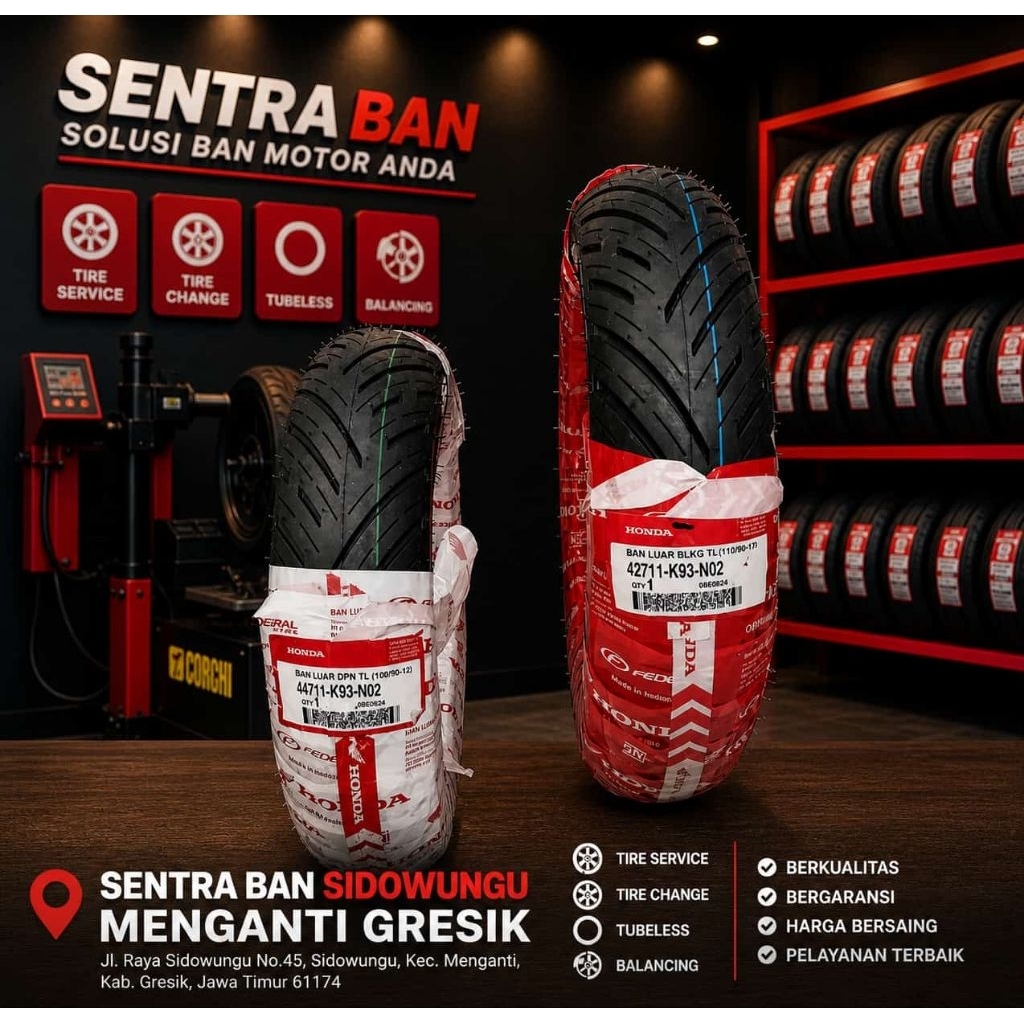 BAN HONDA SCOOPY RING 12 // BAN FEDERAL SCOOPY // BAN TUBLES SCOOPY RING 12