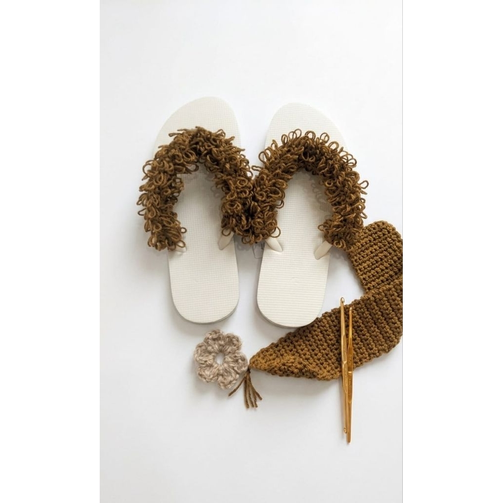 sandal rajut,sandal boho,sandal etnik,sandal rajut kekinian,sandal rajut handmade