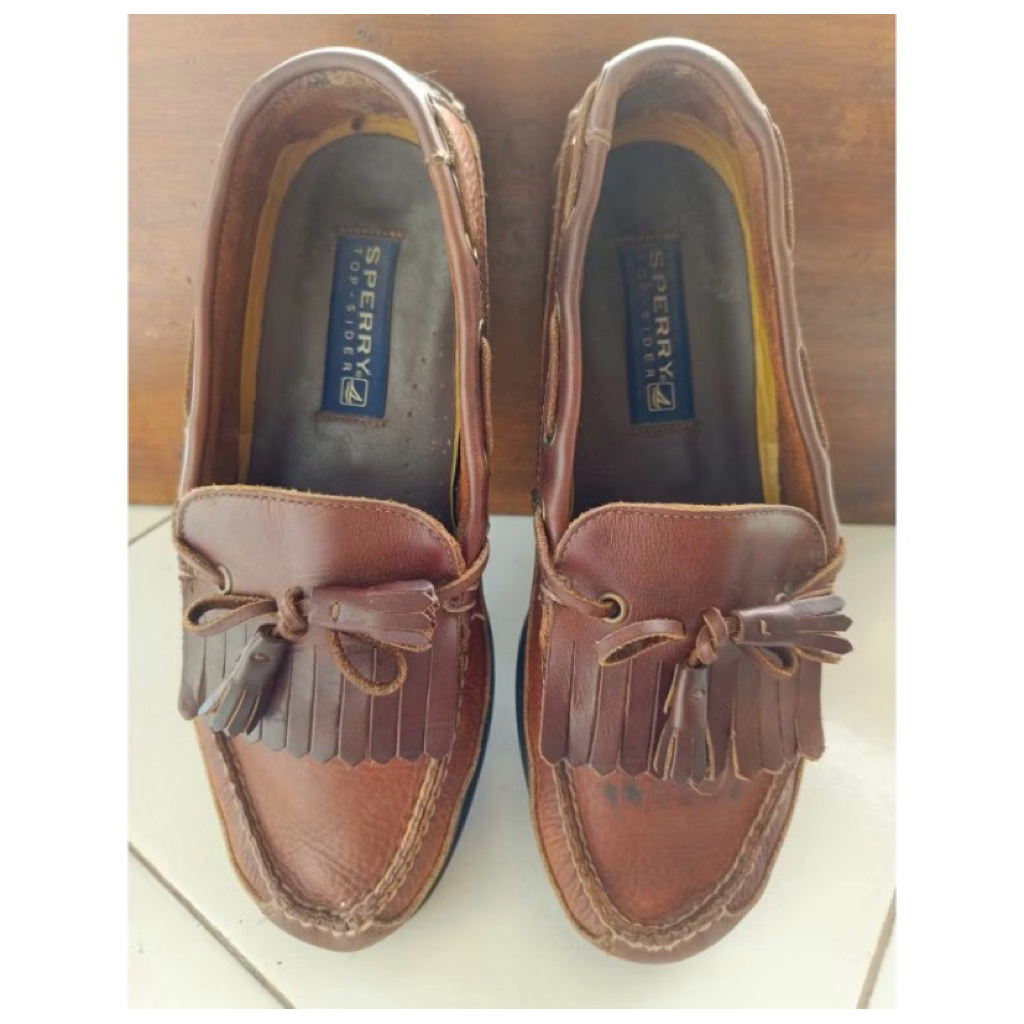 sepatu loafers Sperry vintage Blake stich