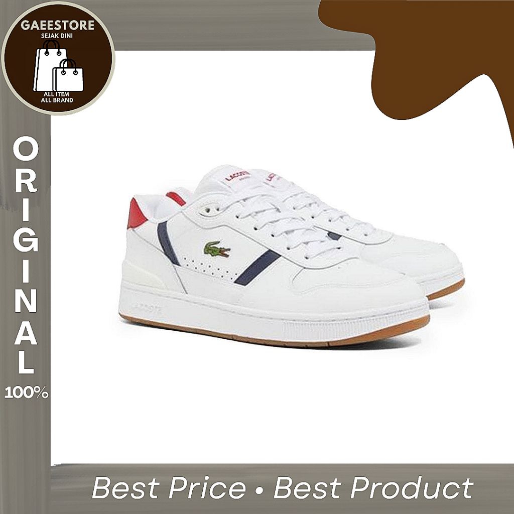 sepatu pria sneakers sepatu cowok LACOSTE putih