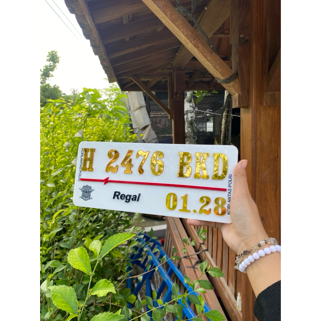 MOTOR - PLAT NOMOR MOTOR VARIASI TULISAN TIMBUL & GRAFIR FREE CUSTOM NAMA FREE CUSTOM NOMOR PLAT