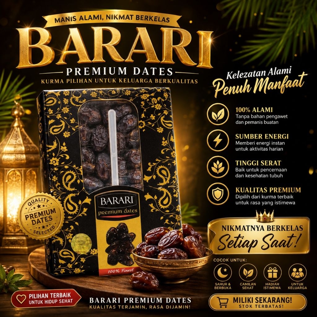 Kurma Barari premium dates 600g/pack