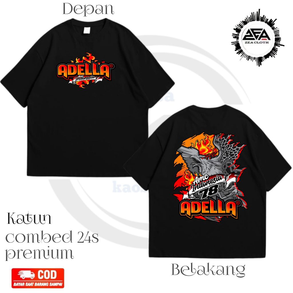 Kaos Adella AMC V4 Baju T-shirt Dangdut koplo fans adella Pria Wanita Premium