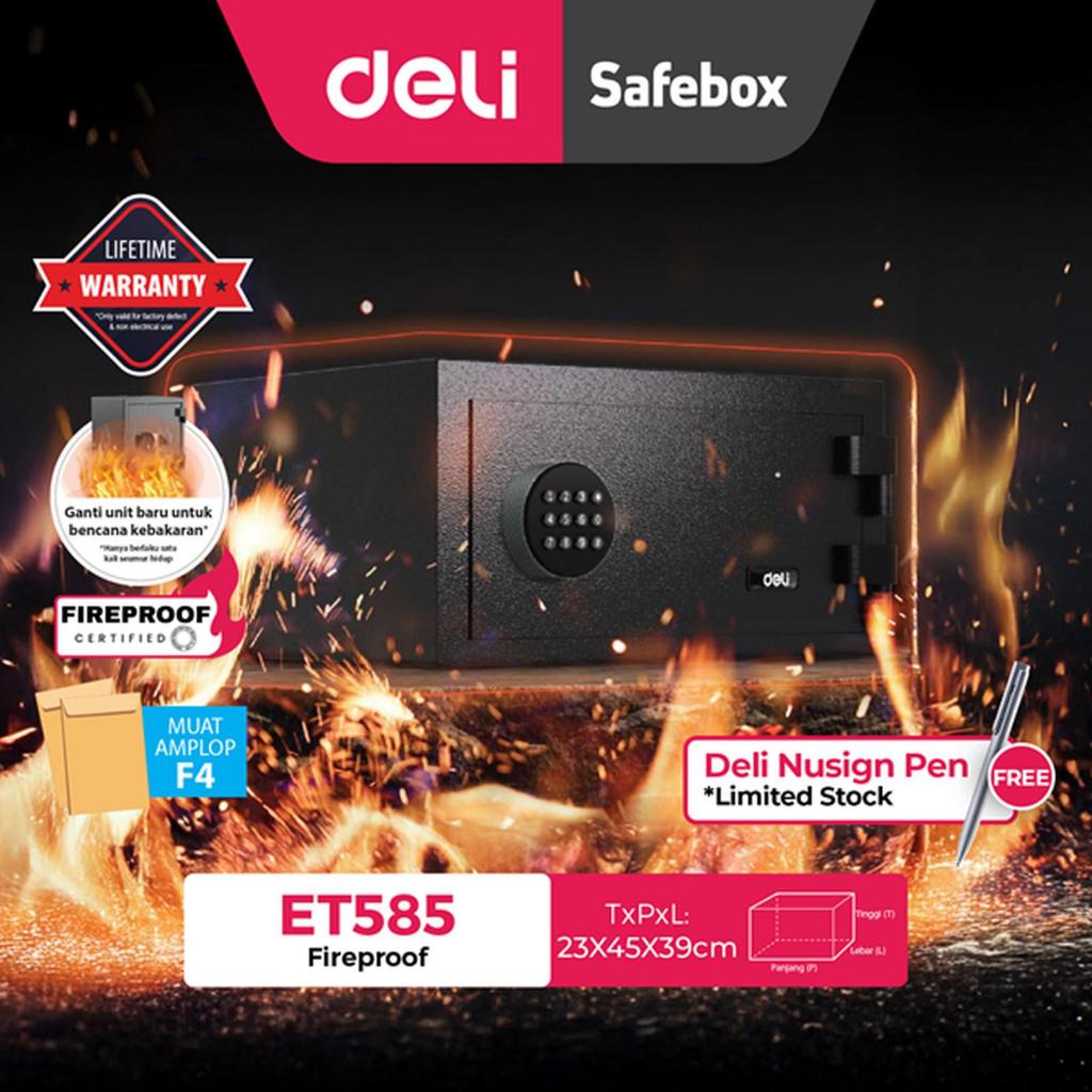 Brankas DELI ET 585/Brankas Kunci Digital/Brangkas Uang dan Emas Tahan Api/Brankas Dokumen /Safe Box