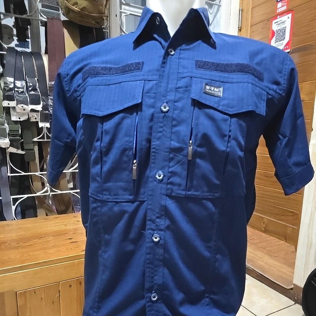 Kemeja Tactical pendek Wtec Premium bahan Pernusa