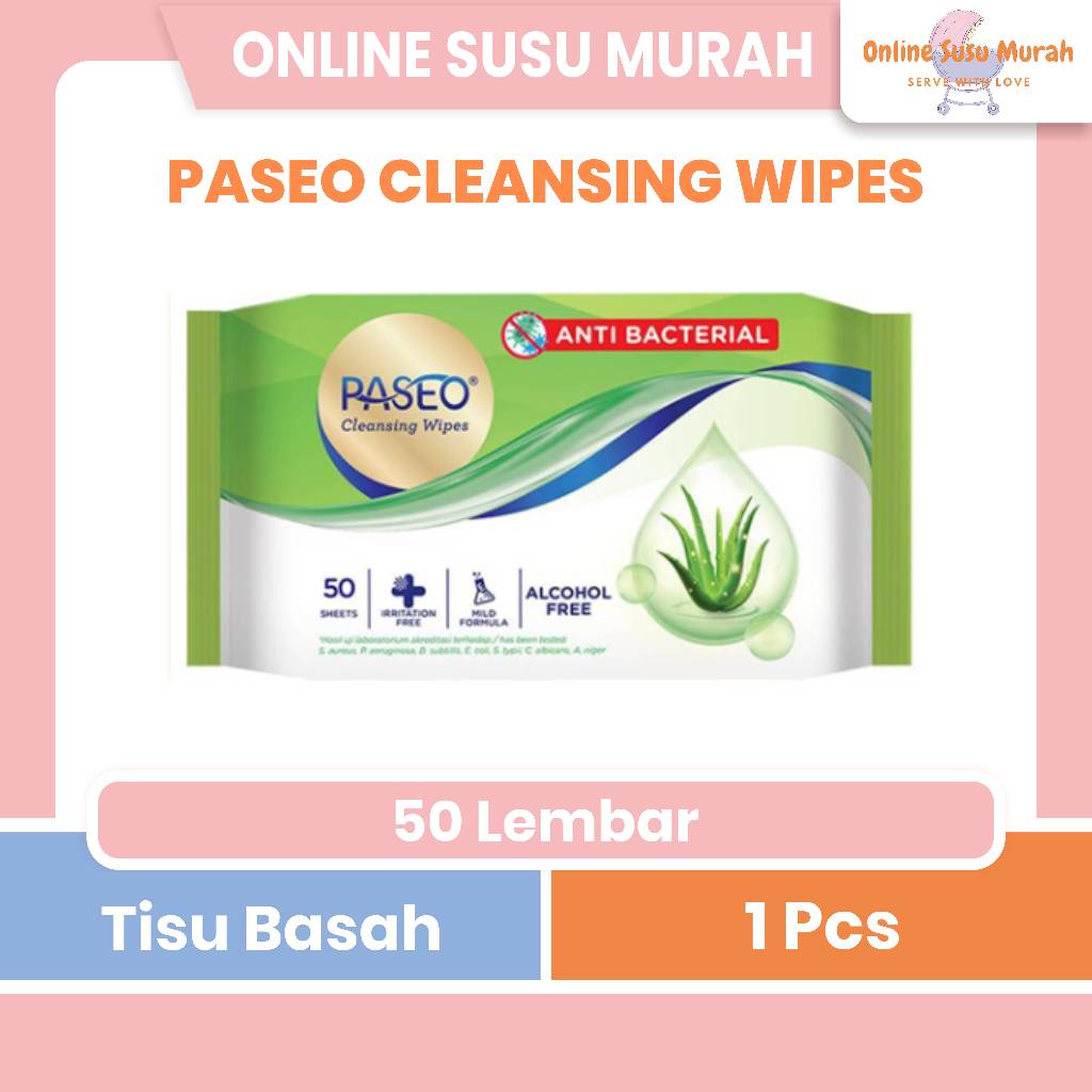 PASEO WIPES TISU BASAH 50S PLTS