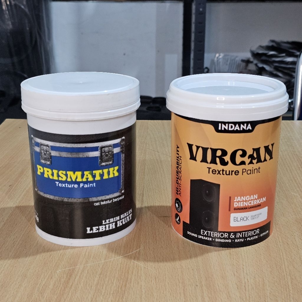 Cet tekstur VIRCAN dan PRISMATIK original cat box speaker hitam lebih bagus dari resin pelapis akhir