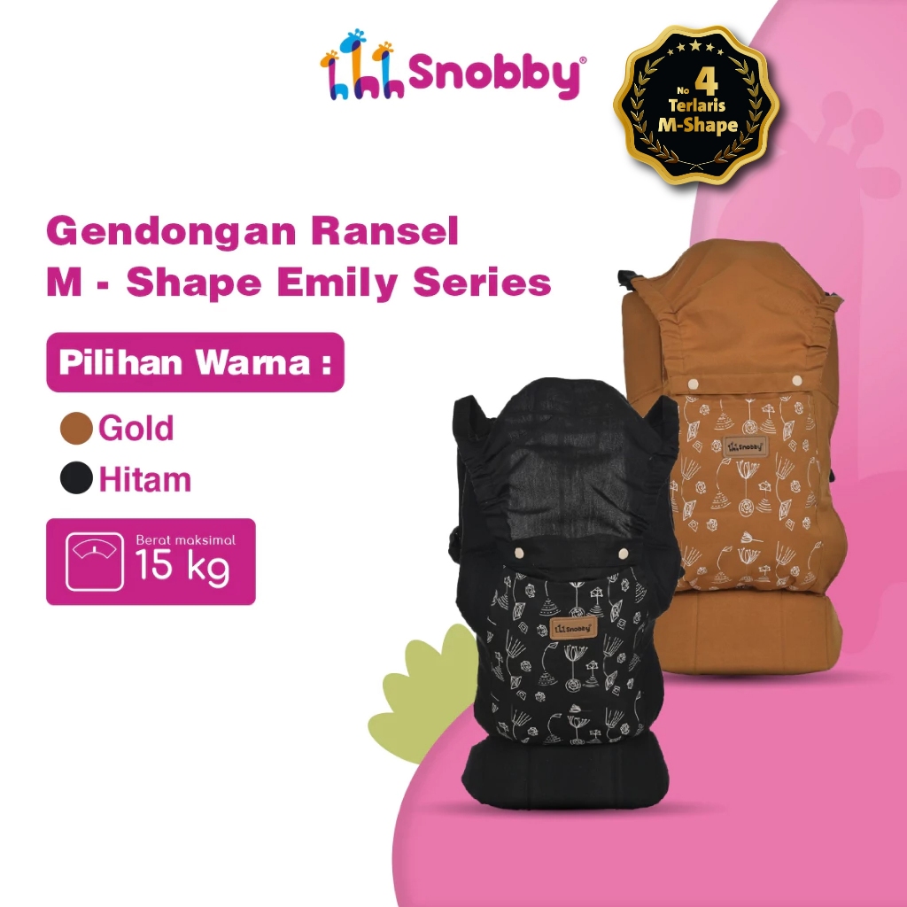 Snobby Gendongan Bayi Ransel M-Shape Carrier Emily Shape