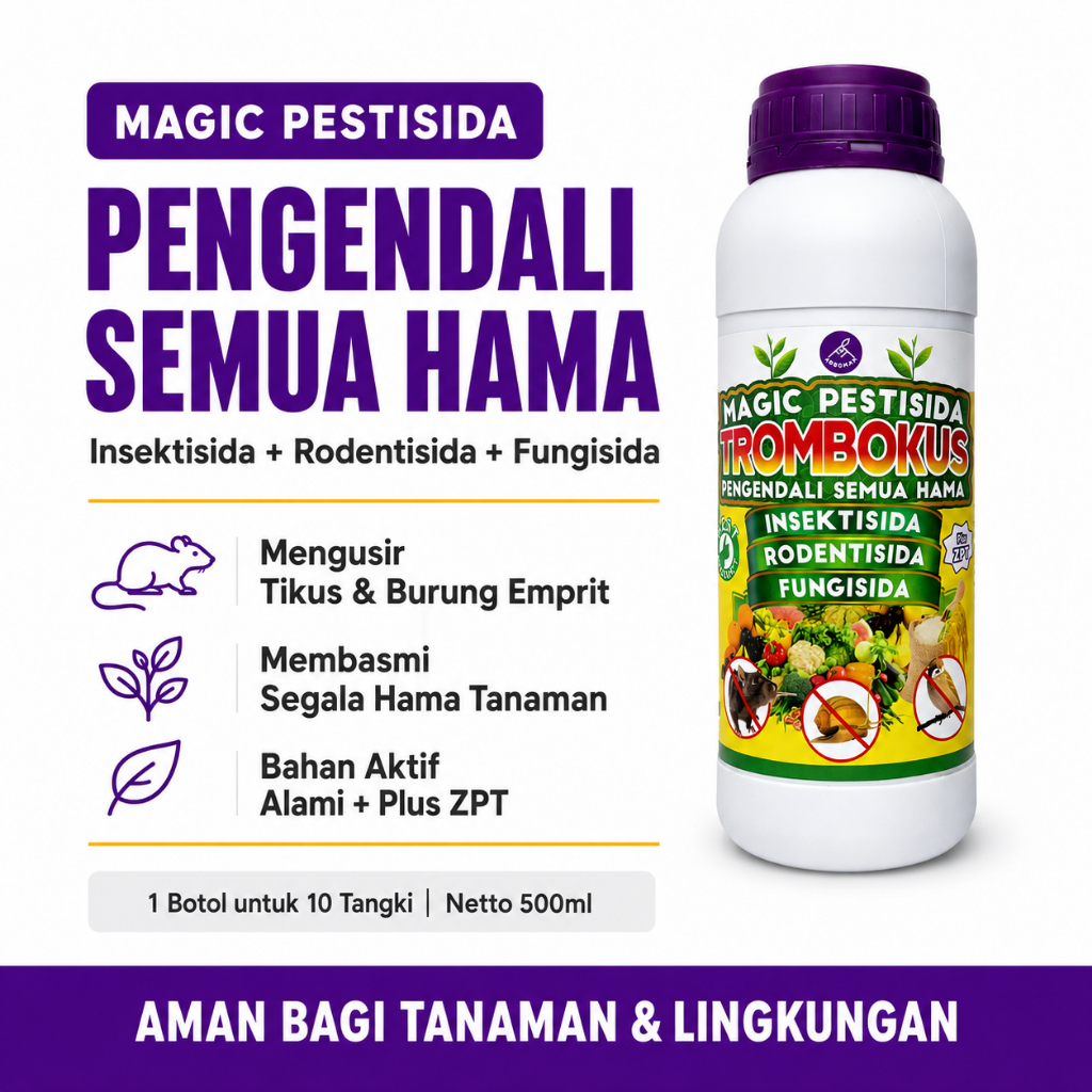 Trombokus Magic Pestisida Rodentisida Insektisida Fungisida Pupuk Cair Plus ZPT Pengsuir Pengendali 
